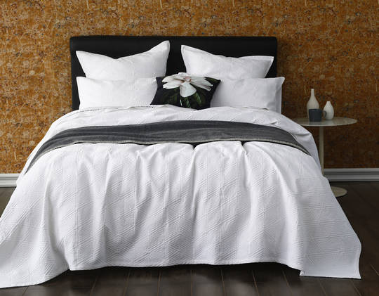 MM Linen - Taika Bedspread Set - White